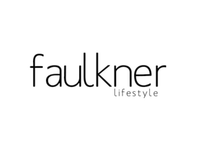 Faulkner Lifestyle logo in black text on a white background