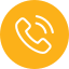 A phone icon in a yellow circle on a white background.