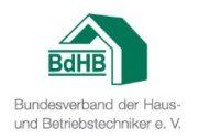 Logo des BdHB, des Bundesverbandes der Haus- und Gebäudetechniker Deutschlands, in Grün und Weiß mit Hausumriss.