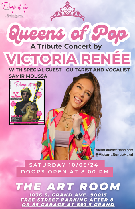 A poster for funk therapy featuring victoria renee wearing pink rollerskate 