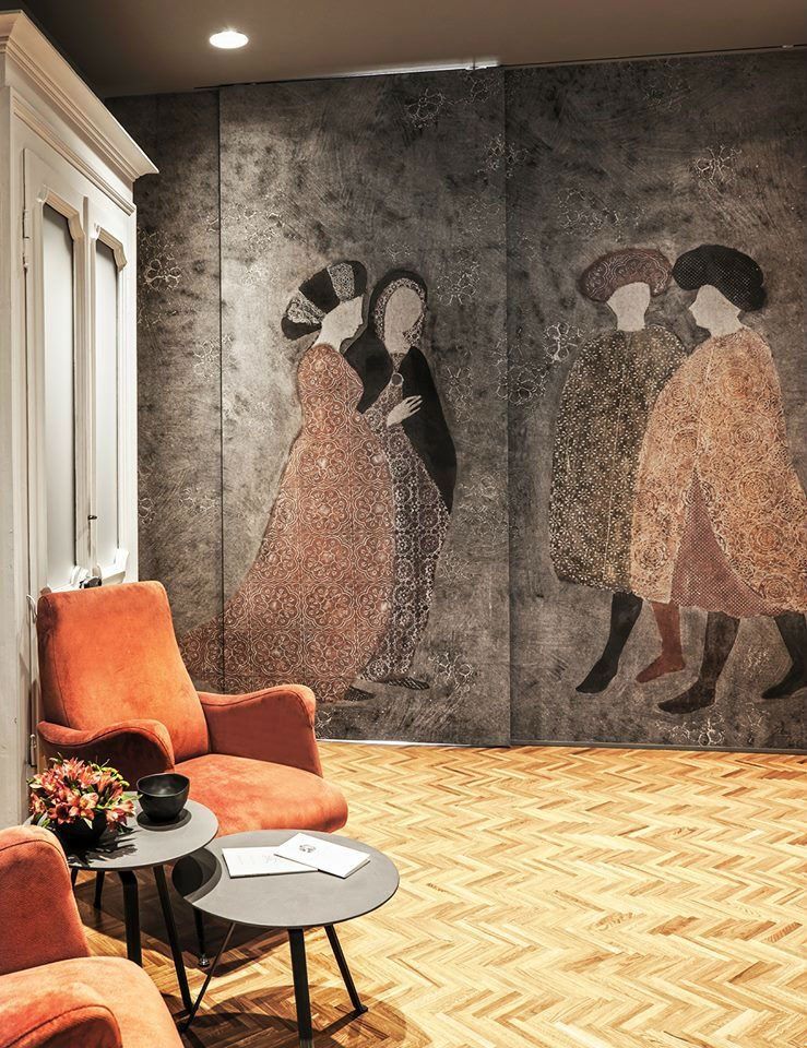 carta da parati con una riproduzione artistica