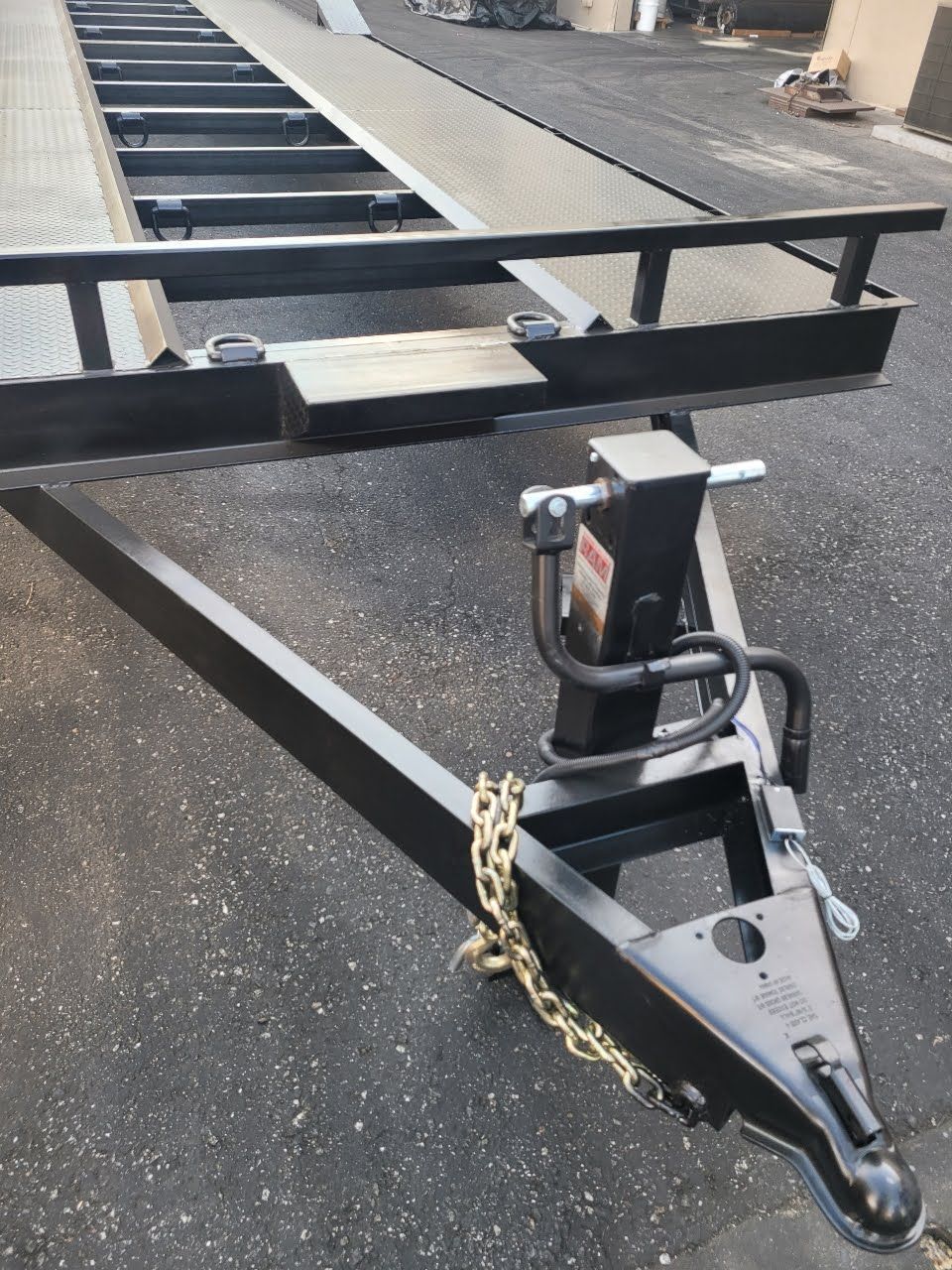 Flatbed With Opened Middle Tow Hook View