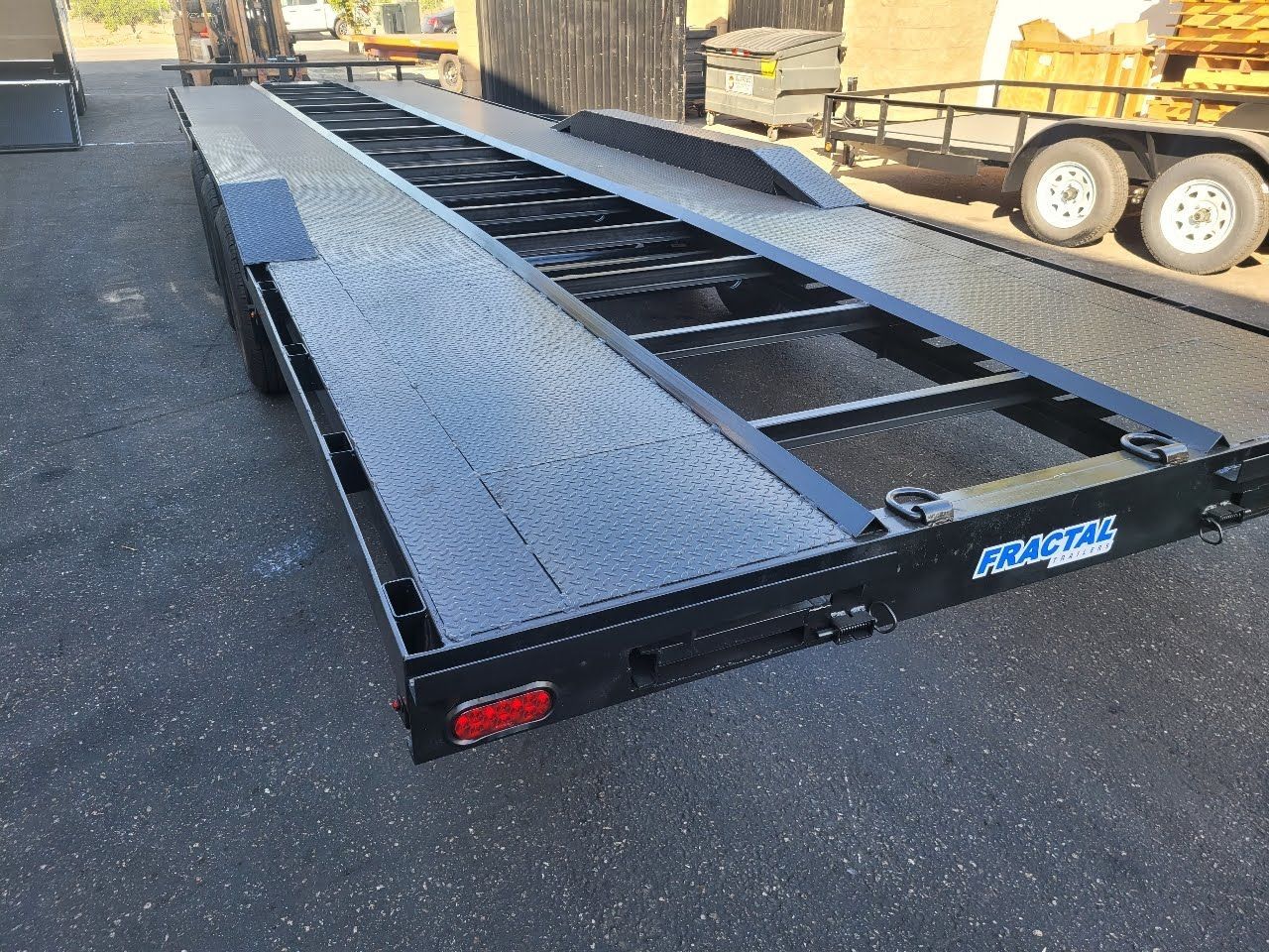 Flatbed With Opened Middle Front Left View Closeup