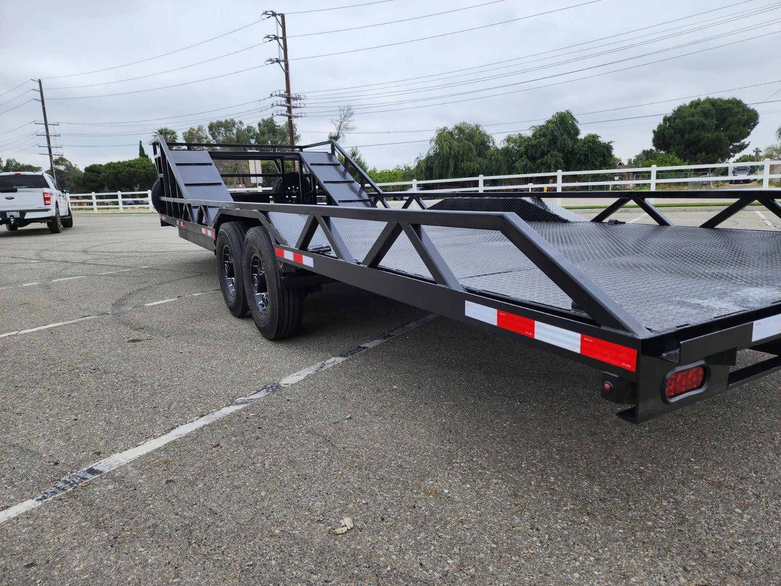 2 Car Flatbed Left Side View