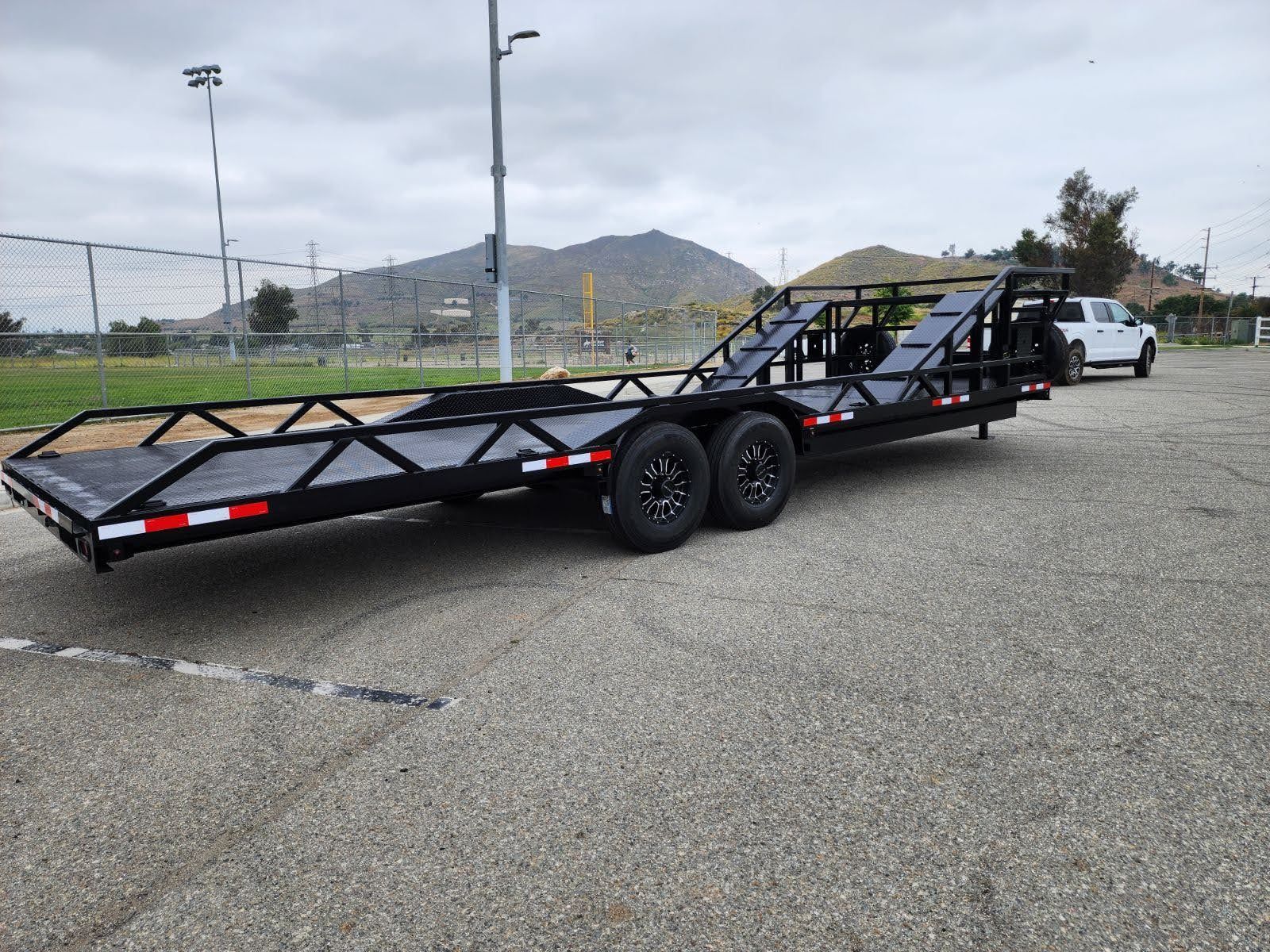 2 Car Flatbed Right Side View Full