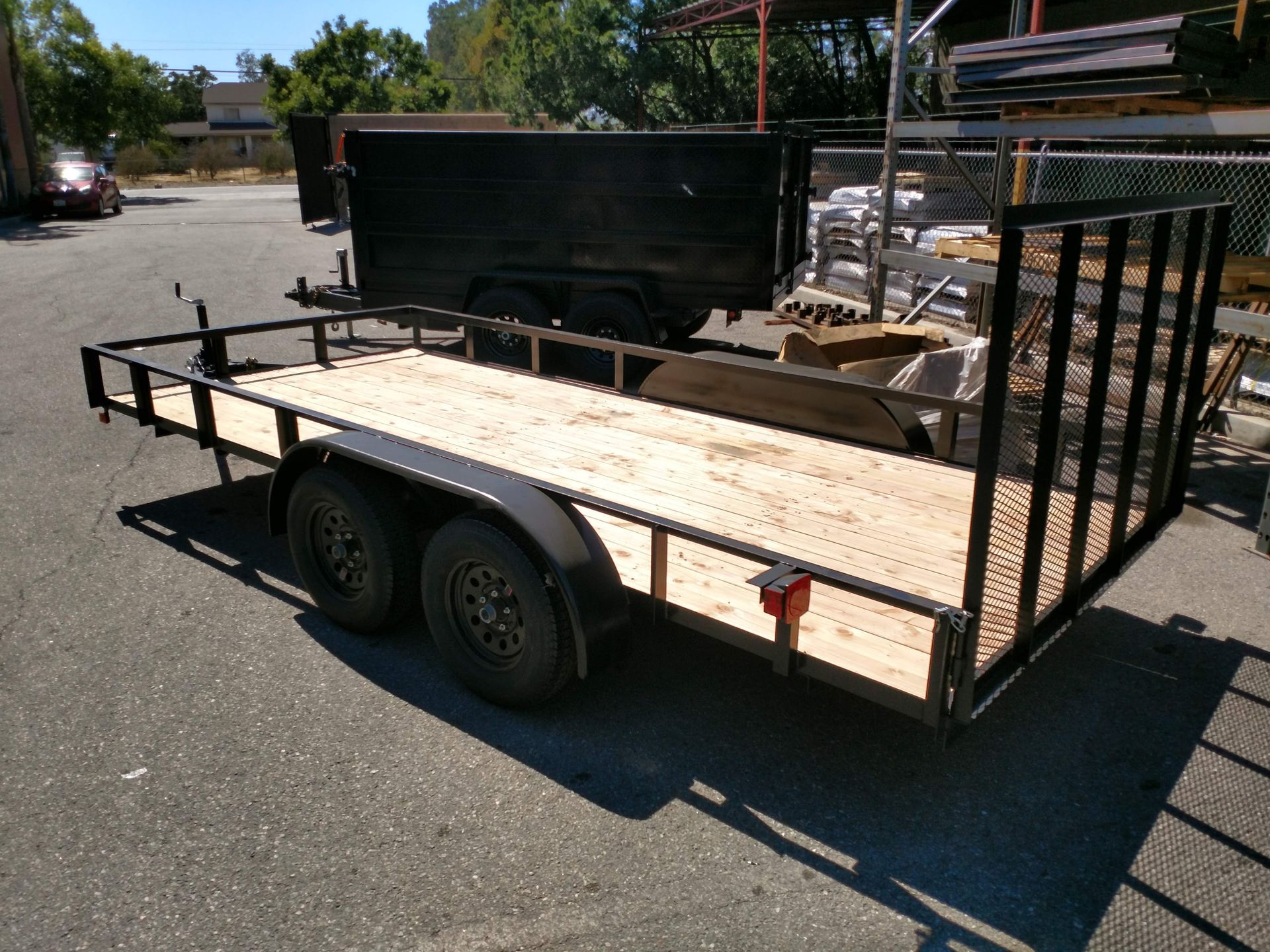 Wood Flatbed Rear Right View
