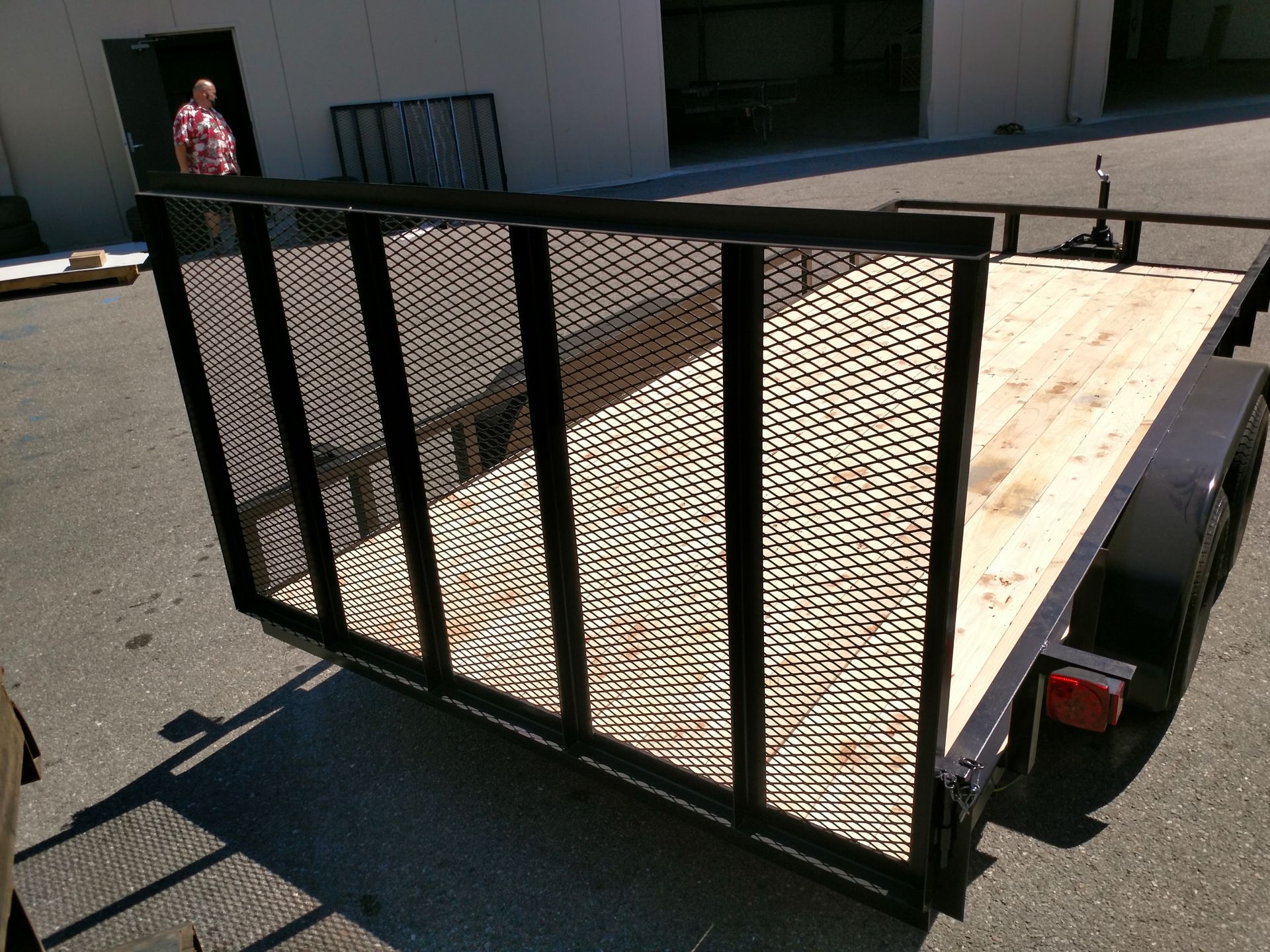 Wood Flatbed Rear Left View