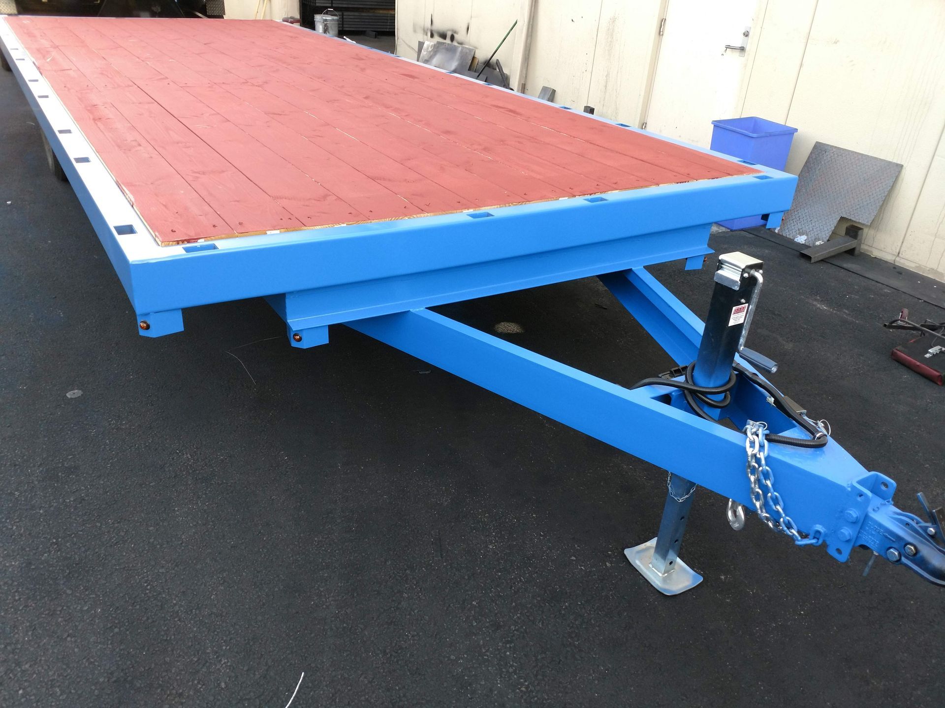 Red Flatbed Front Left Side View