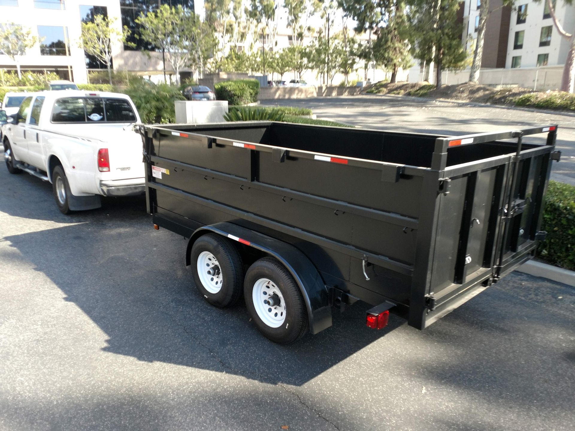 Rear Left Side View Of Dump Truck
