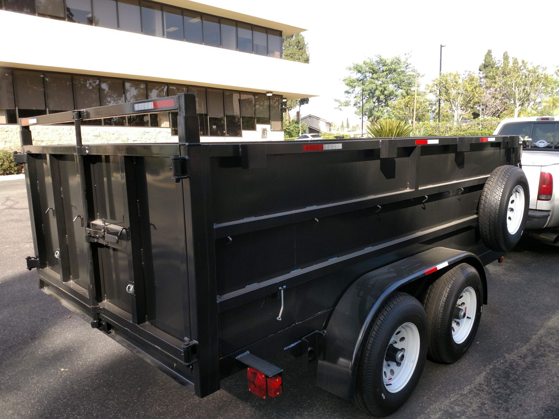 Rear View Of Dump Truck