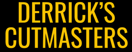 Derrick 's cutmasters logo on a black background