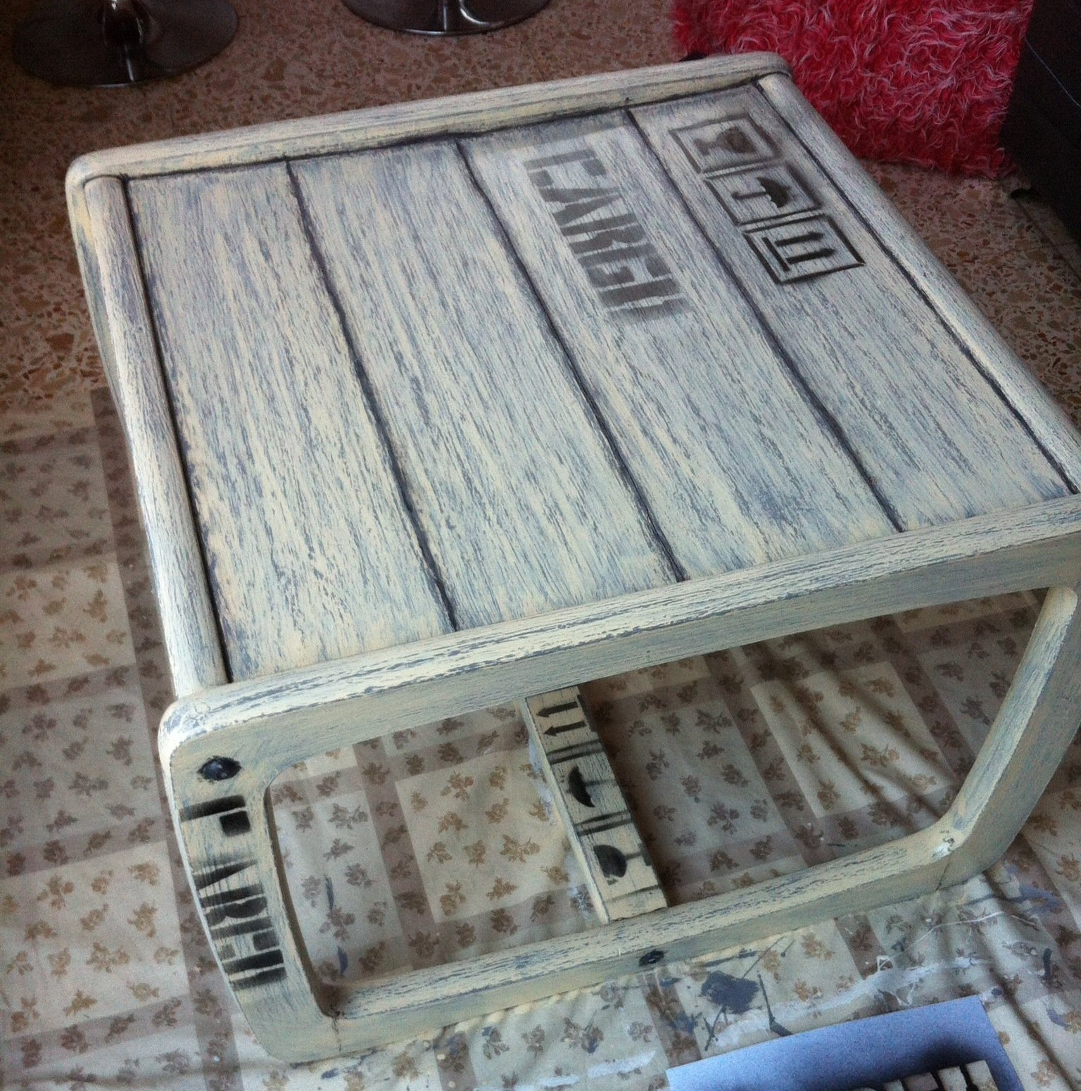 Industrial coffee table