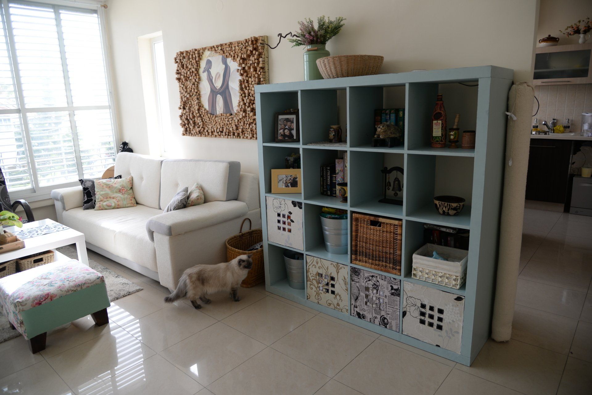 Painted Ikea Kallax unit