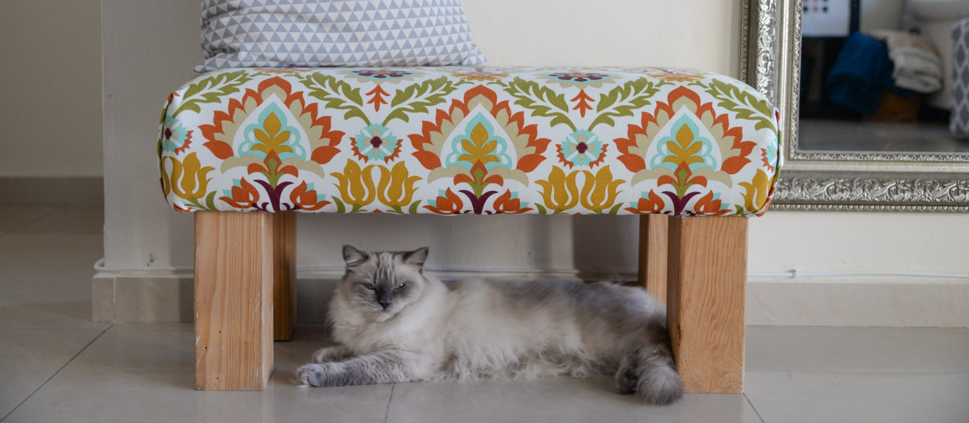 Bench from upcycled materials