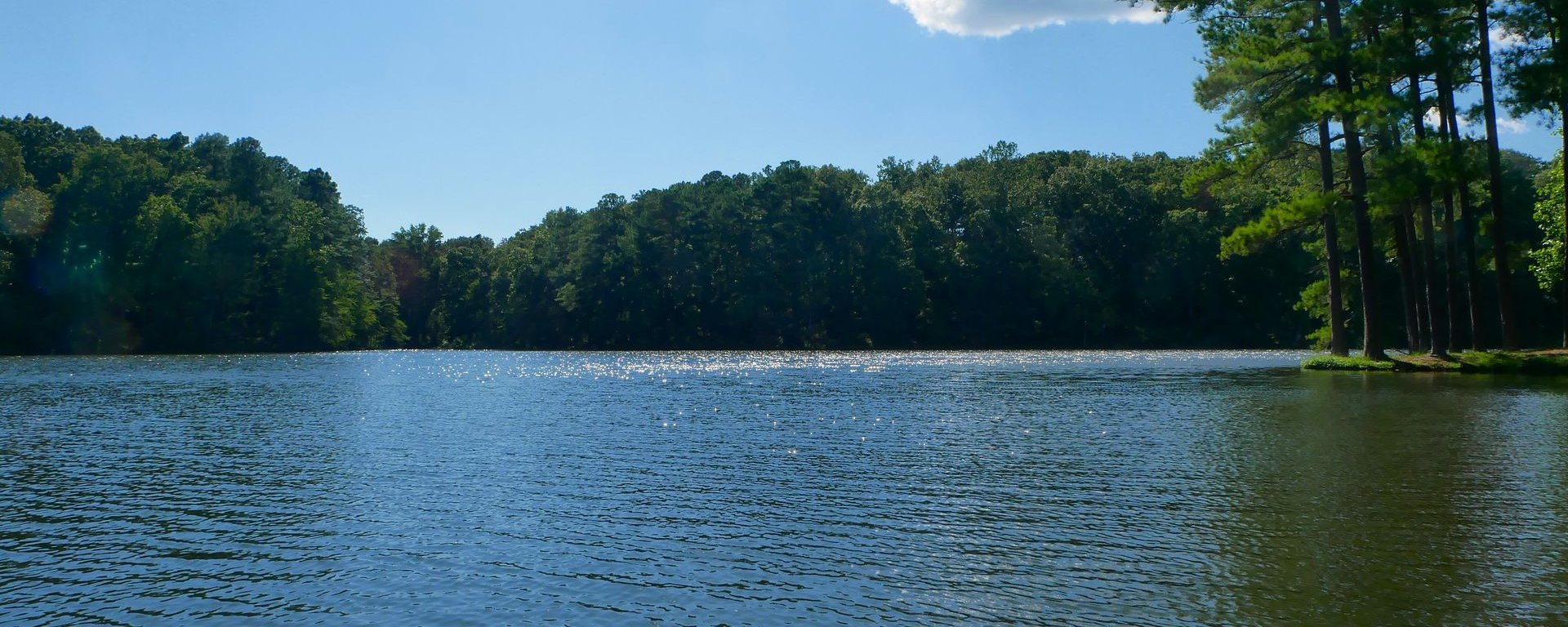 View of City Lake in the city of Dickson, TN