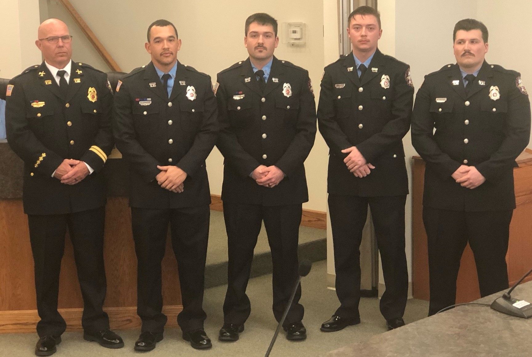 Members of the Dickson Fire Department who were presented with the Medal of Valor