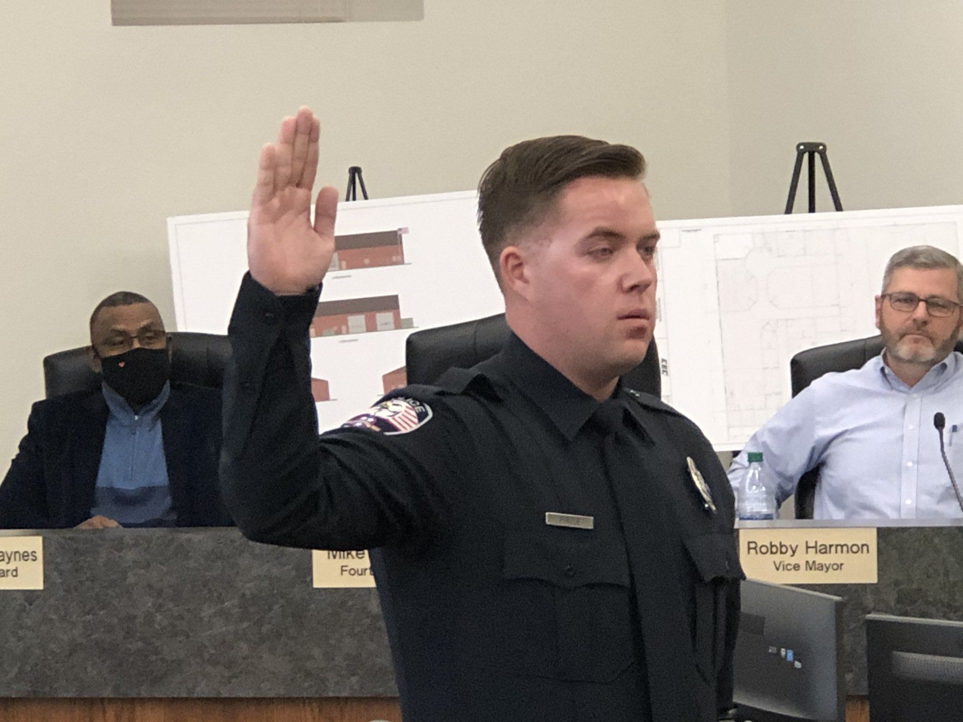 Dylan Pirtle takes peace officer's oath