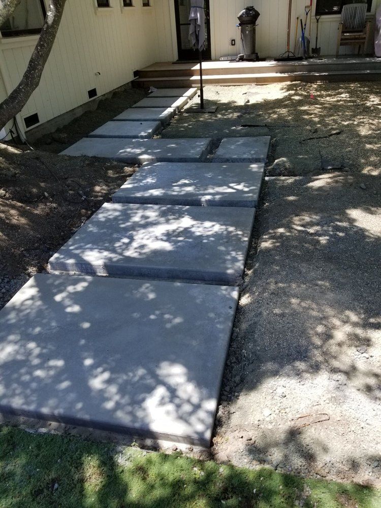 Concrete Blocks for Pathways — Petaluma, CA — West Coast Construction