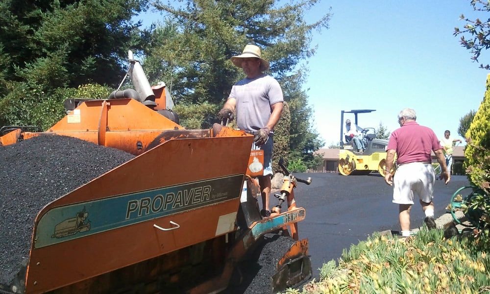 Pavement Application in the Road — Petaluma, CA — West Coast Construction
