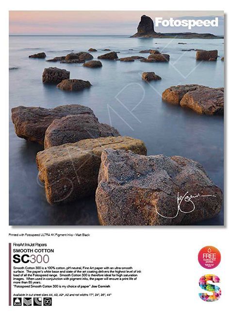 A photo of rocks in the water with the words fotospeed sc300