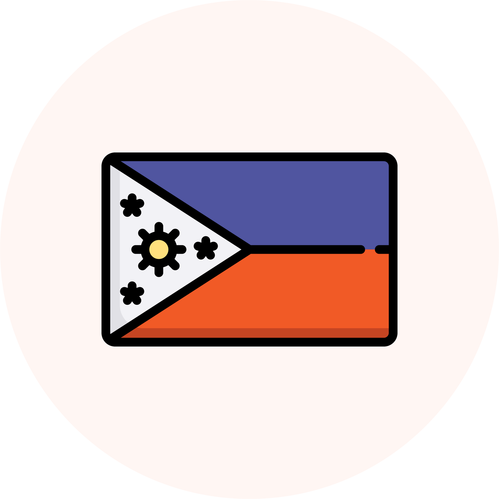 Build Your Offshore Dream Team icon with philipiness flag