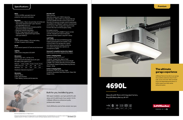 Liftmaster Model 4690L - Plano Overhead Door