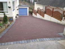 newly installed driveway in a domestic property