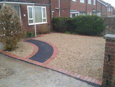 block paving in the garden area of a domestic property