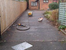 driveway construction work in progress by the experts