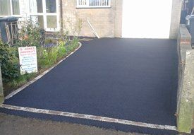 a newly constructed driveway