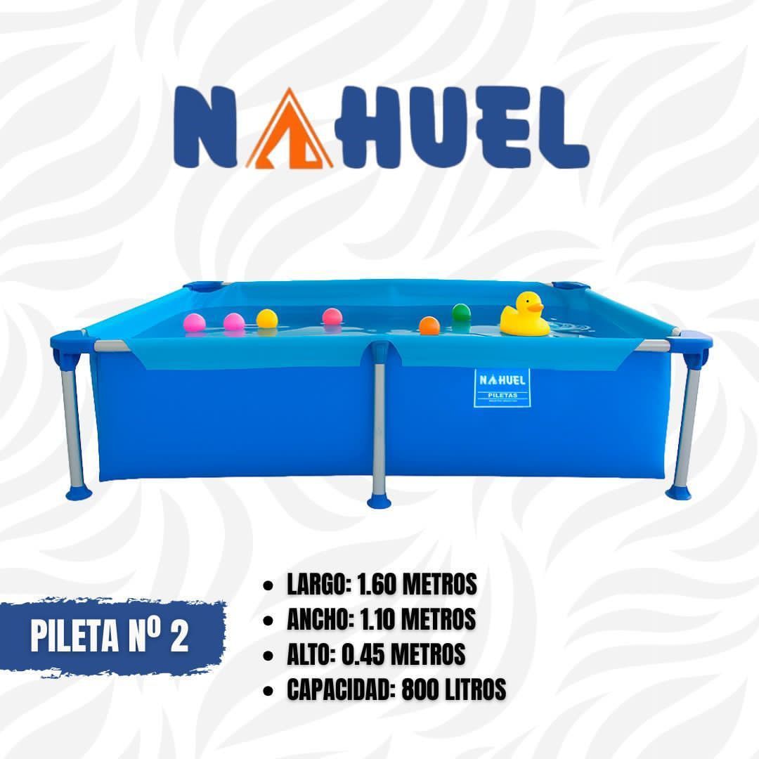 Piscina rectangular azul de la marca