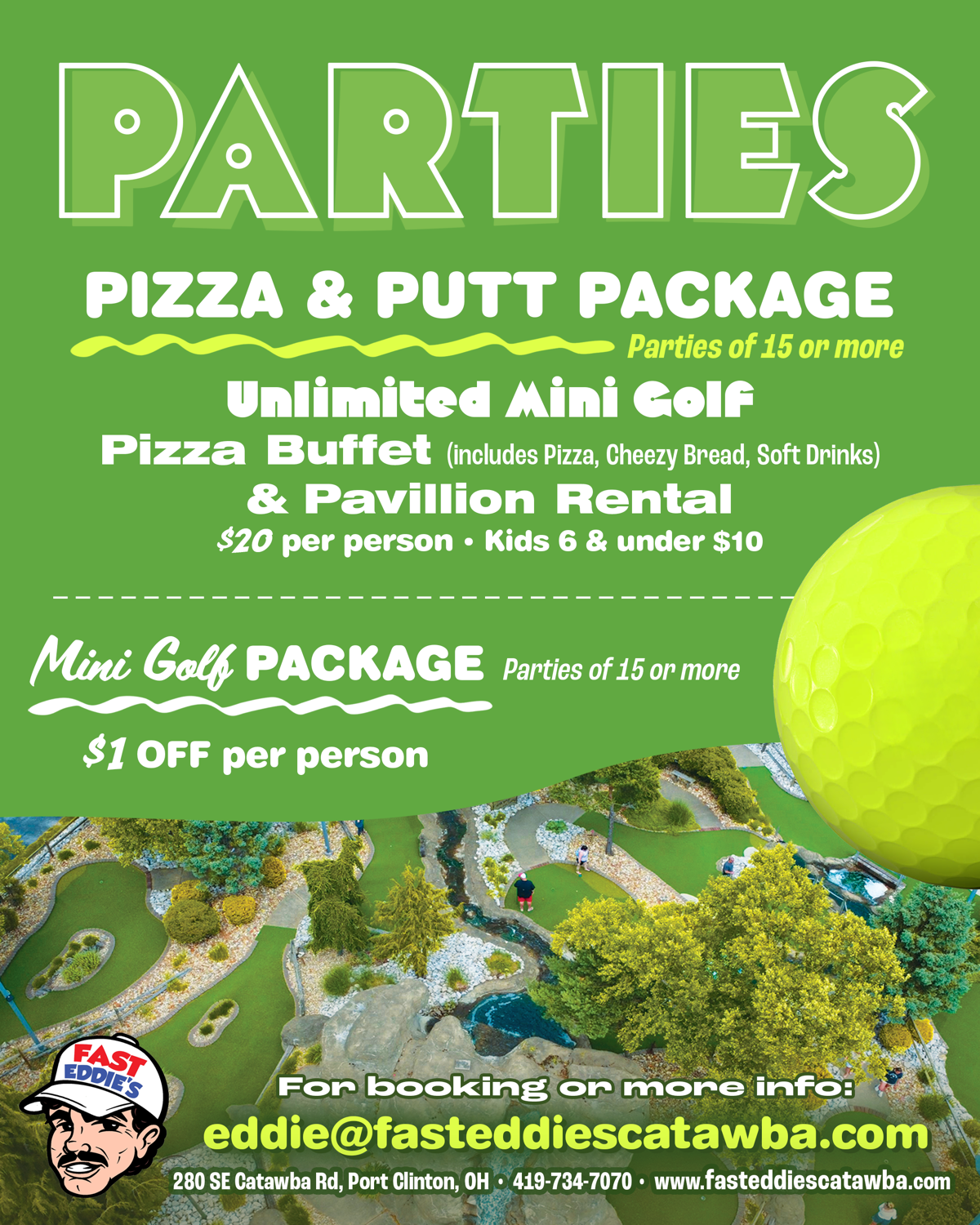 Ticket Pricing for Fast Eddies Sports Park, Catawba, OH