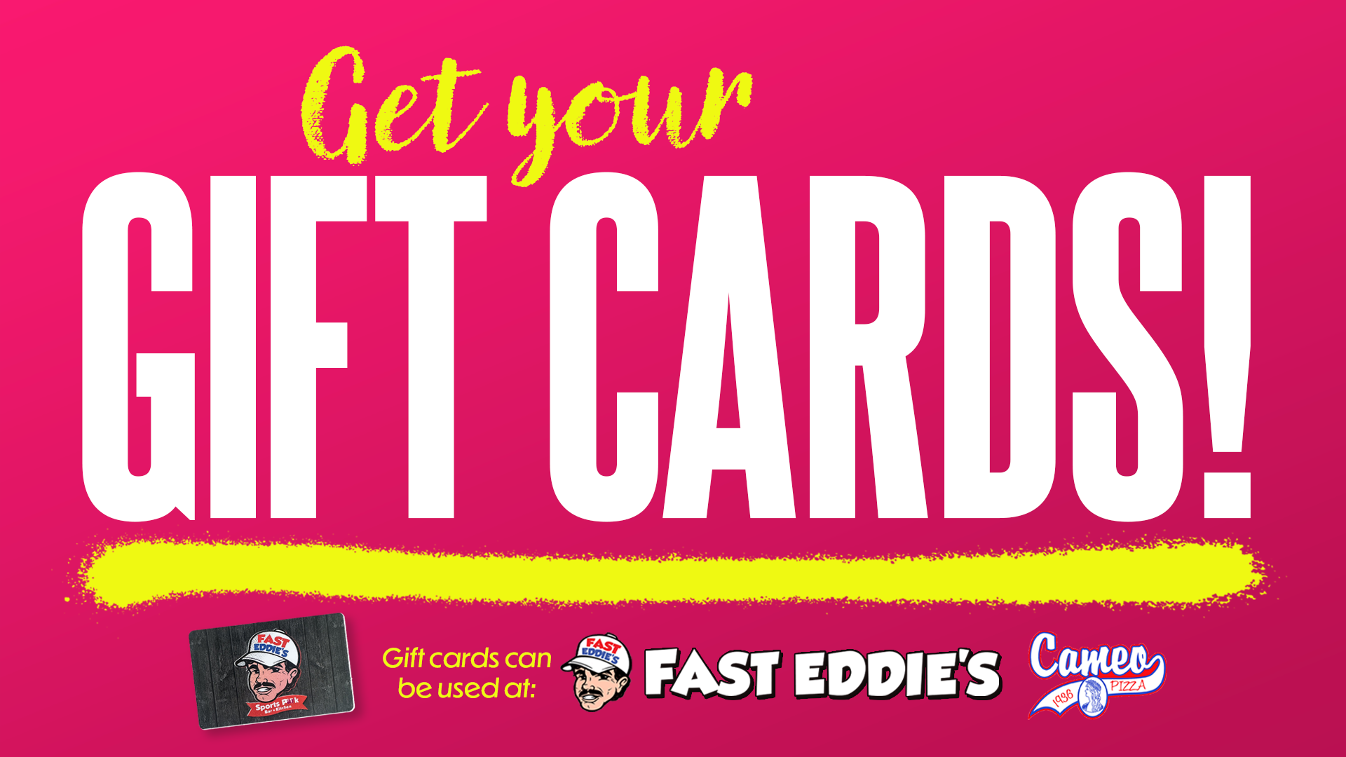 Buy your gift card for Fast Eddie's in Catawba, Ohio