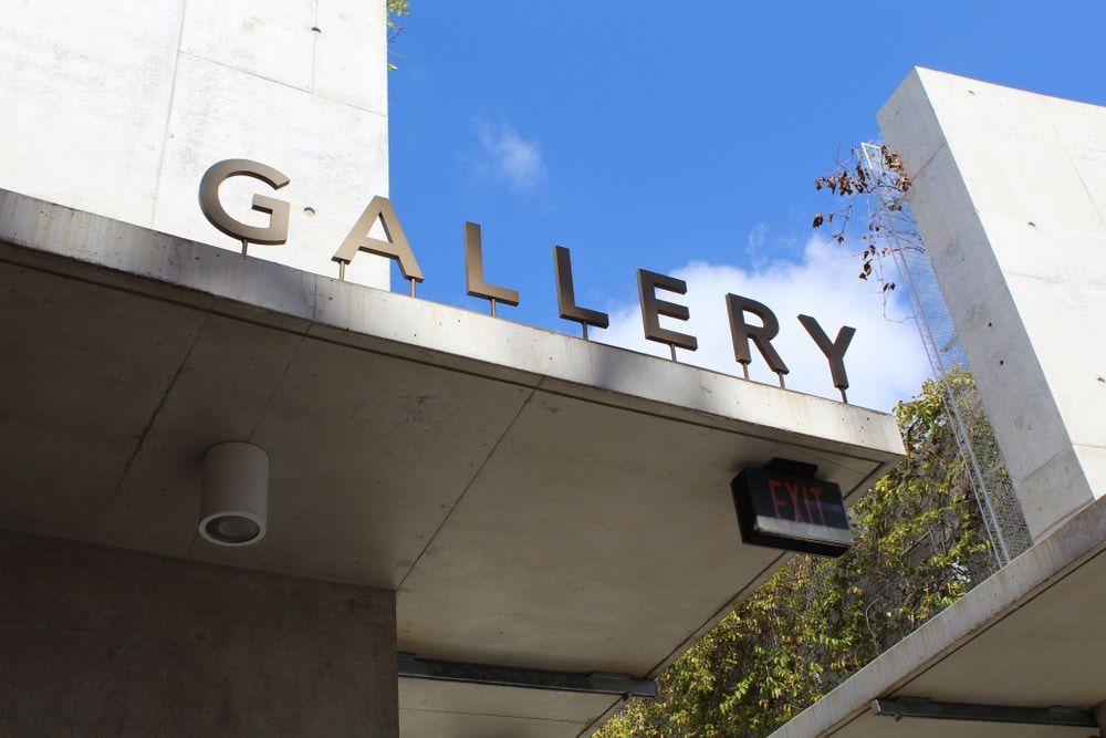 The Word Gallery is on the Side of a Building — Brookes Engraving & Signs in Nowra, NSW