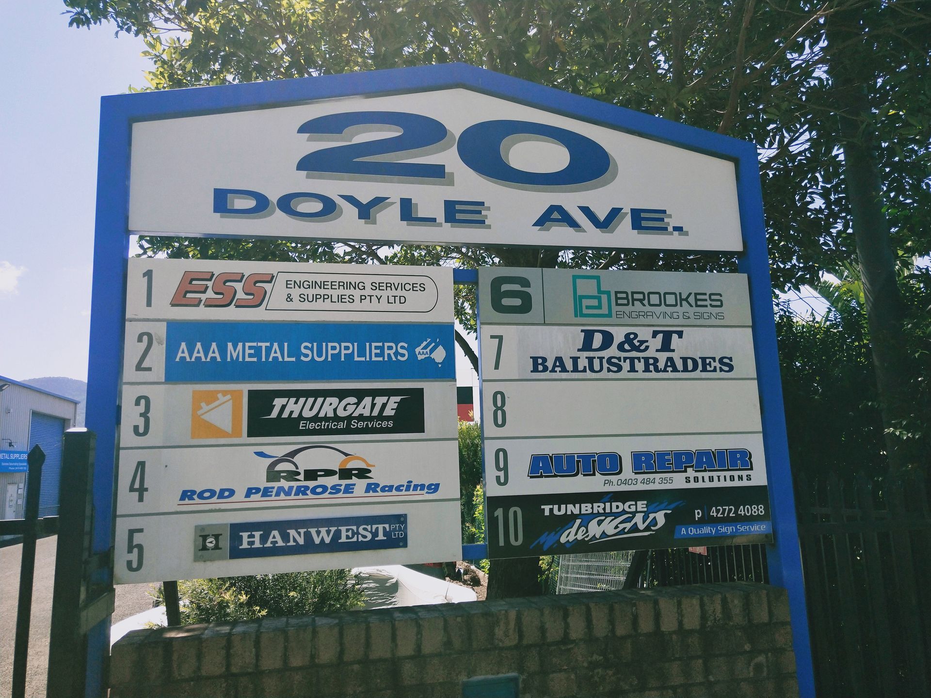 Business Signs Displayed Outdoor