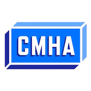 A blue, three-dimensional block logo featuring the white, bold letters 