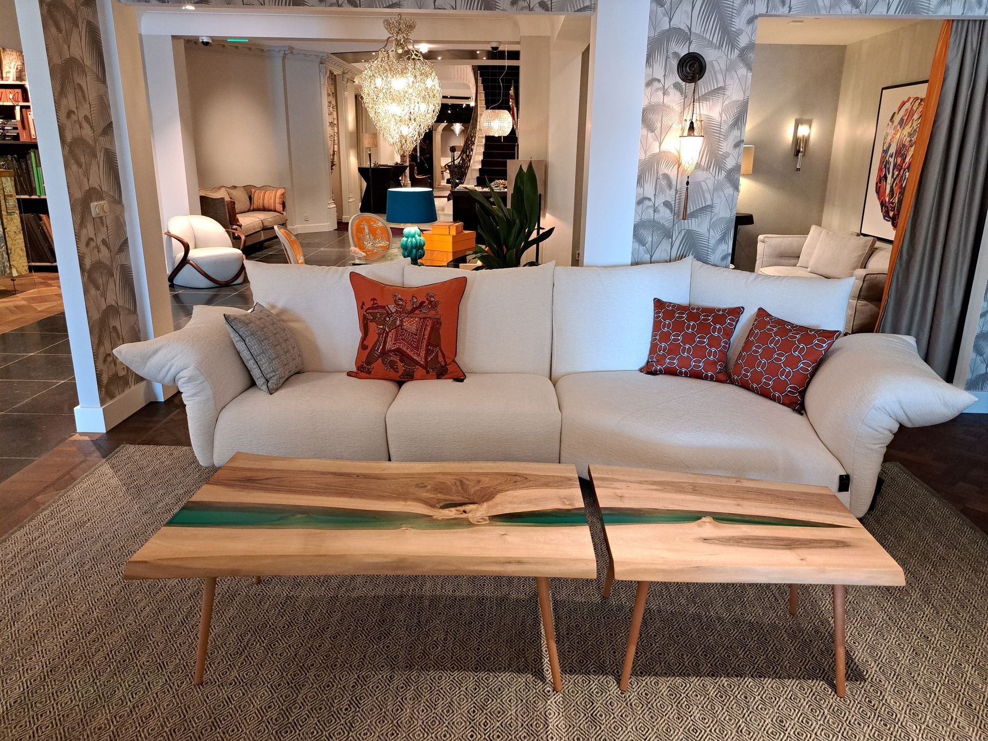 Set salontafel walnoot