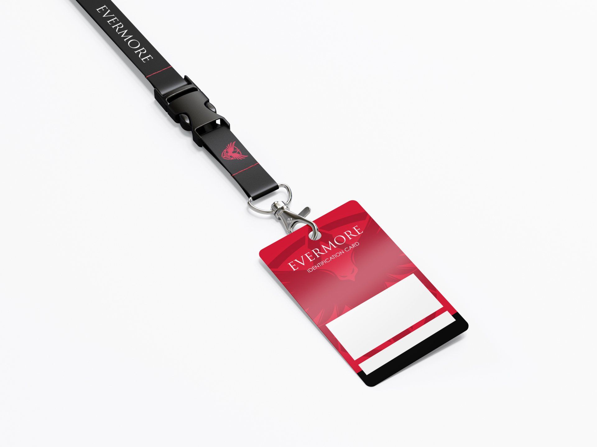 a lanyard with a red id card attached to it .
