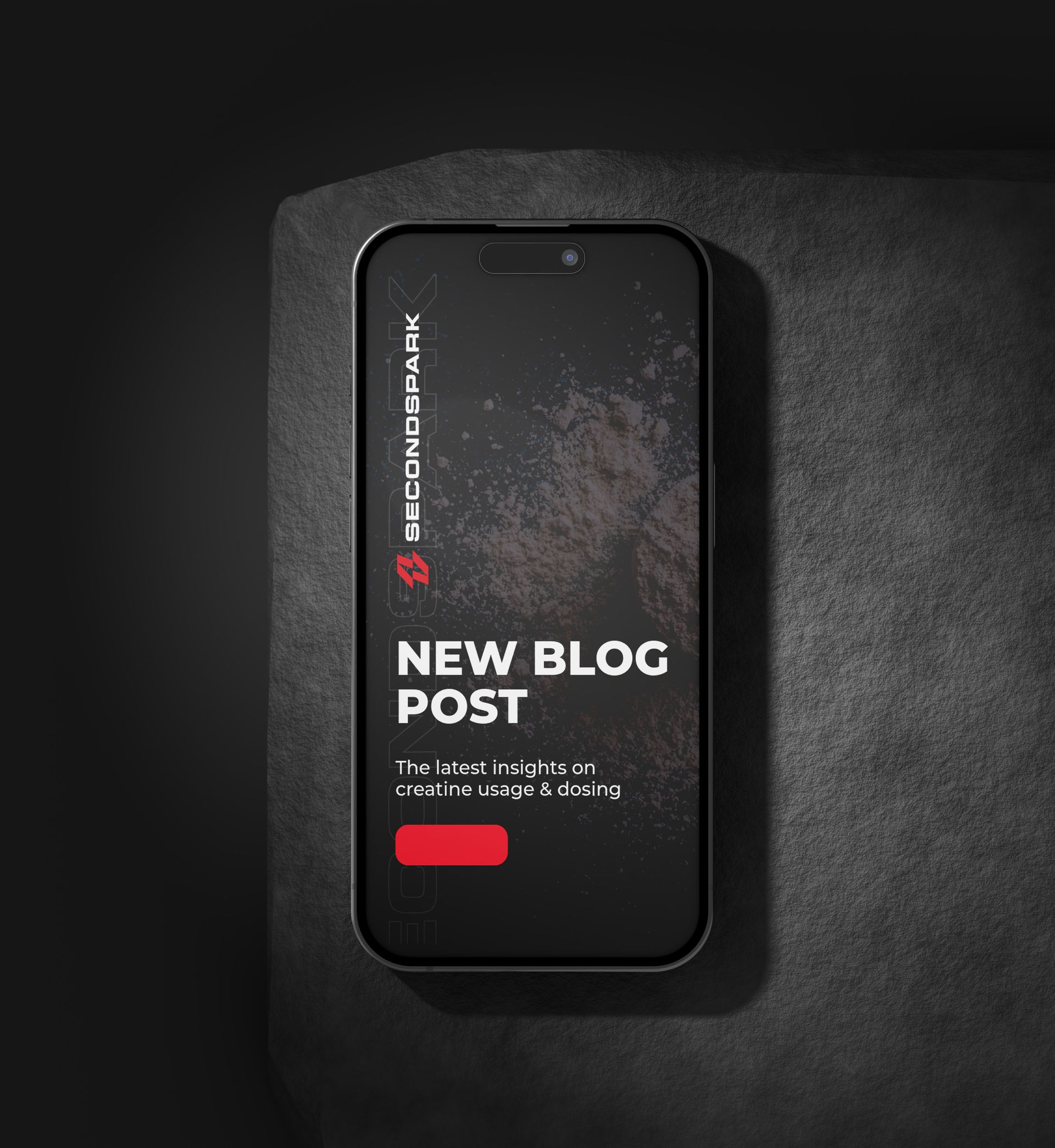 Smartphone with a blog post: 