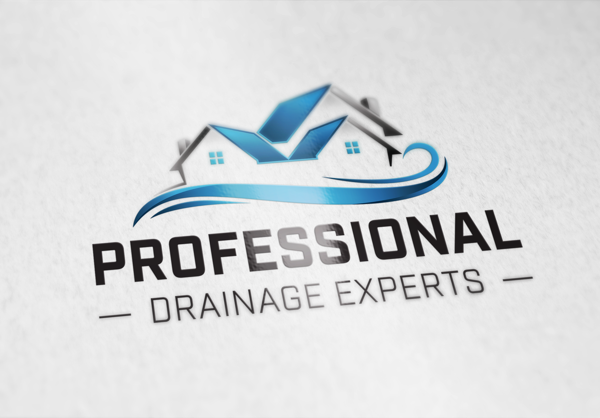A logo for a company called professional drainage experts