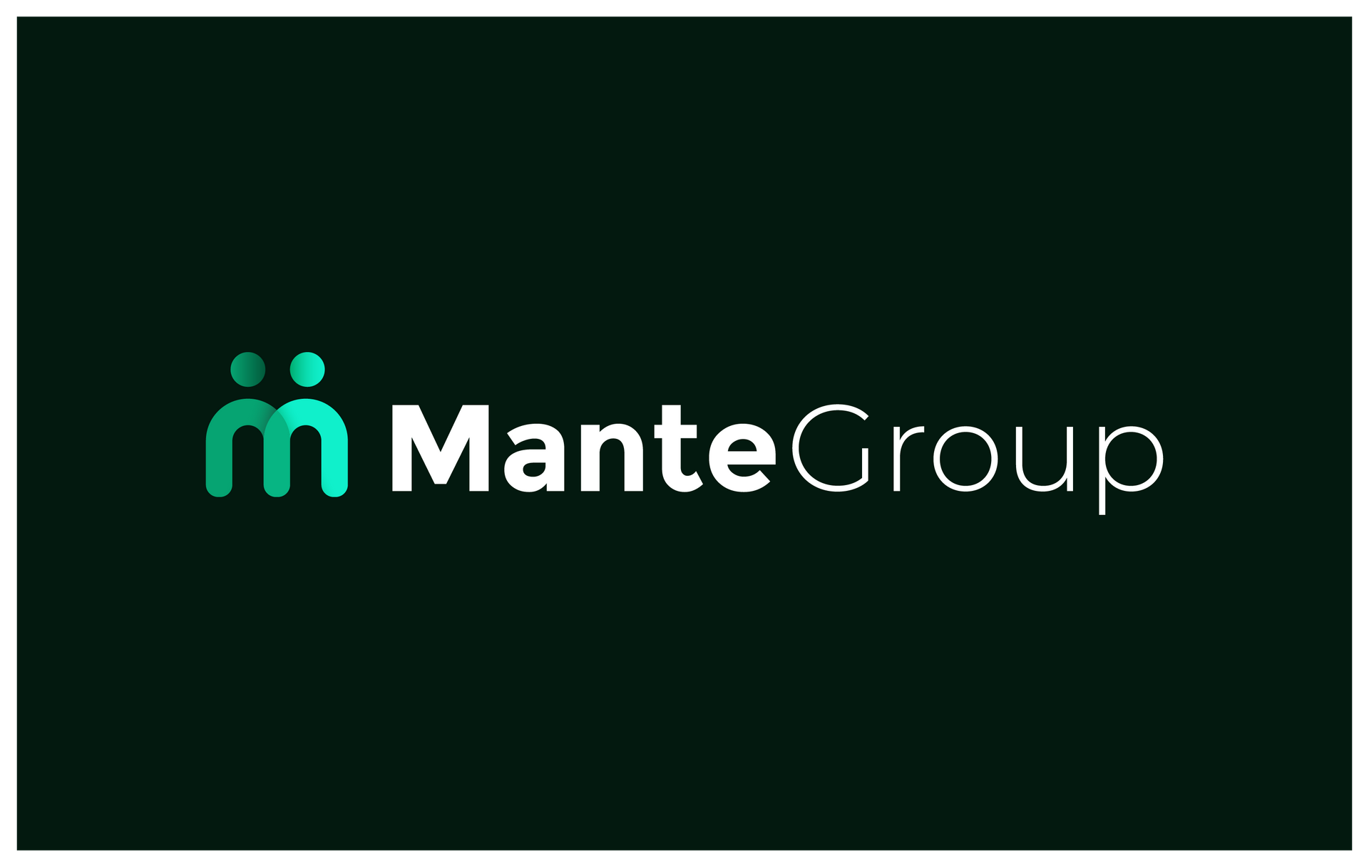 Logo of ManteGroup; with white text 