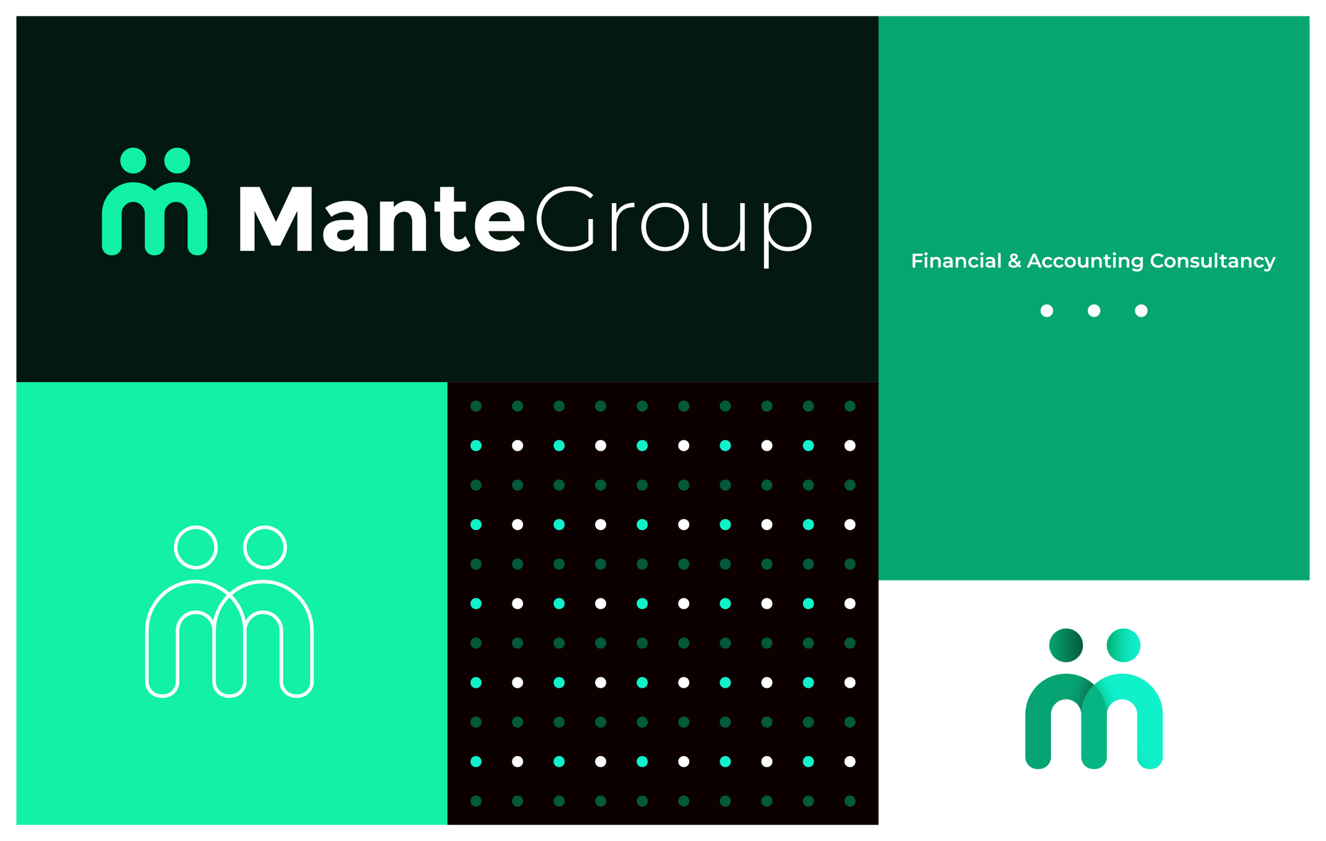 Logo for Mante Group, a financial and accounting consultancy, with green and black blocks.