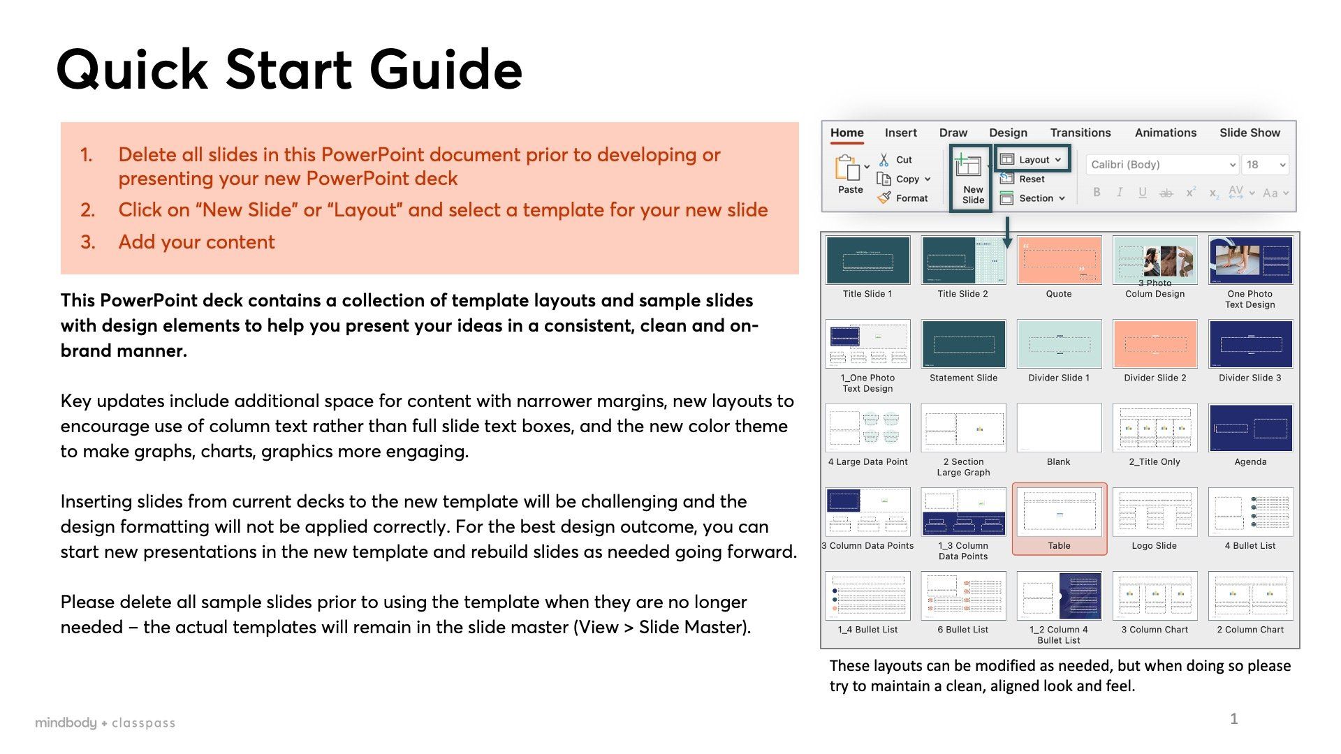 a quick start guide for powerpoint is shown on a white background .