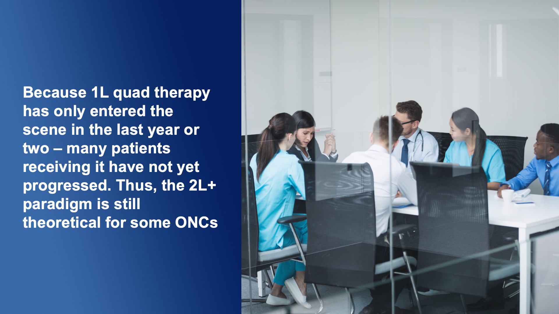 Meeting with medical professionals; text discusses therapy and patient progress.