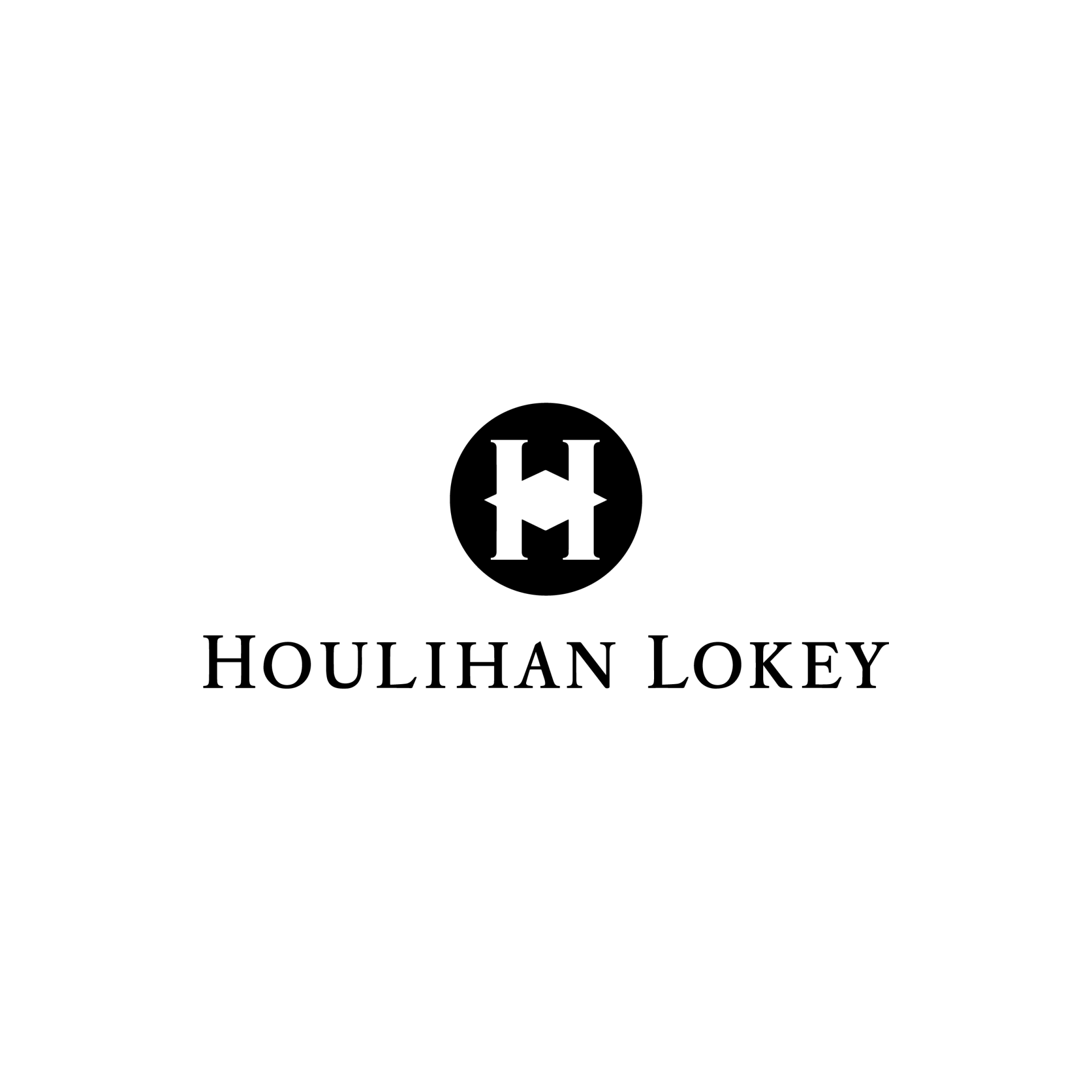Logo for Houlihan Lokey: a black circle containing a white 