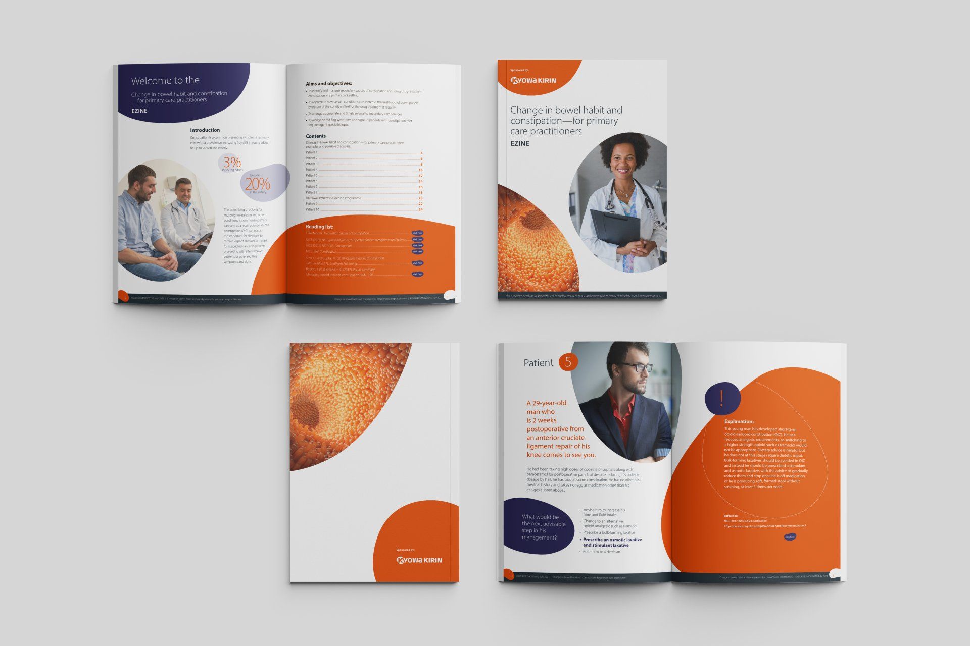 a brochure with a picture of a man and a woman on it .