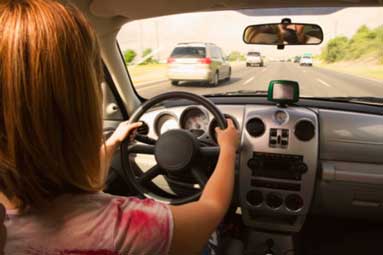 Female Driver — Auto Glass Services in Wilmington, CA