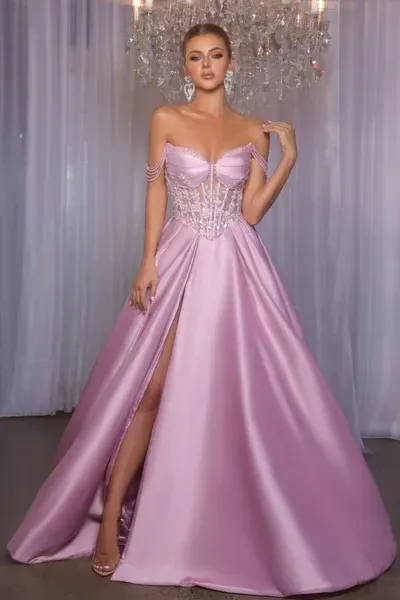 slim fit dress slacks Strapless Long Beaded Formal Dress with Sheer Capelet Charcoal / 14 main image 0