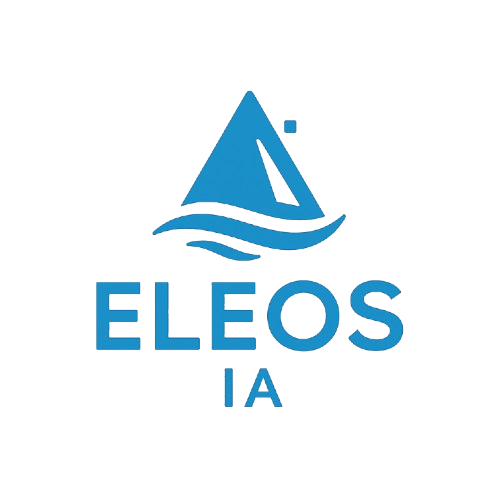 Le logo d'eleos ia a un voilier dessus.