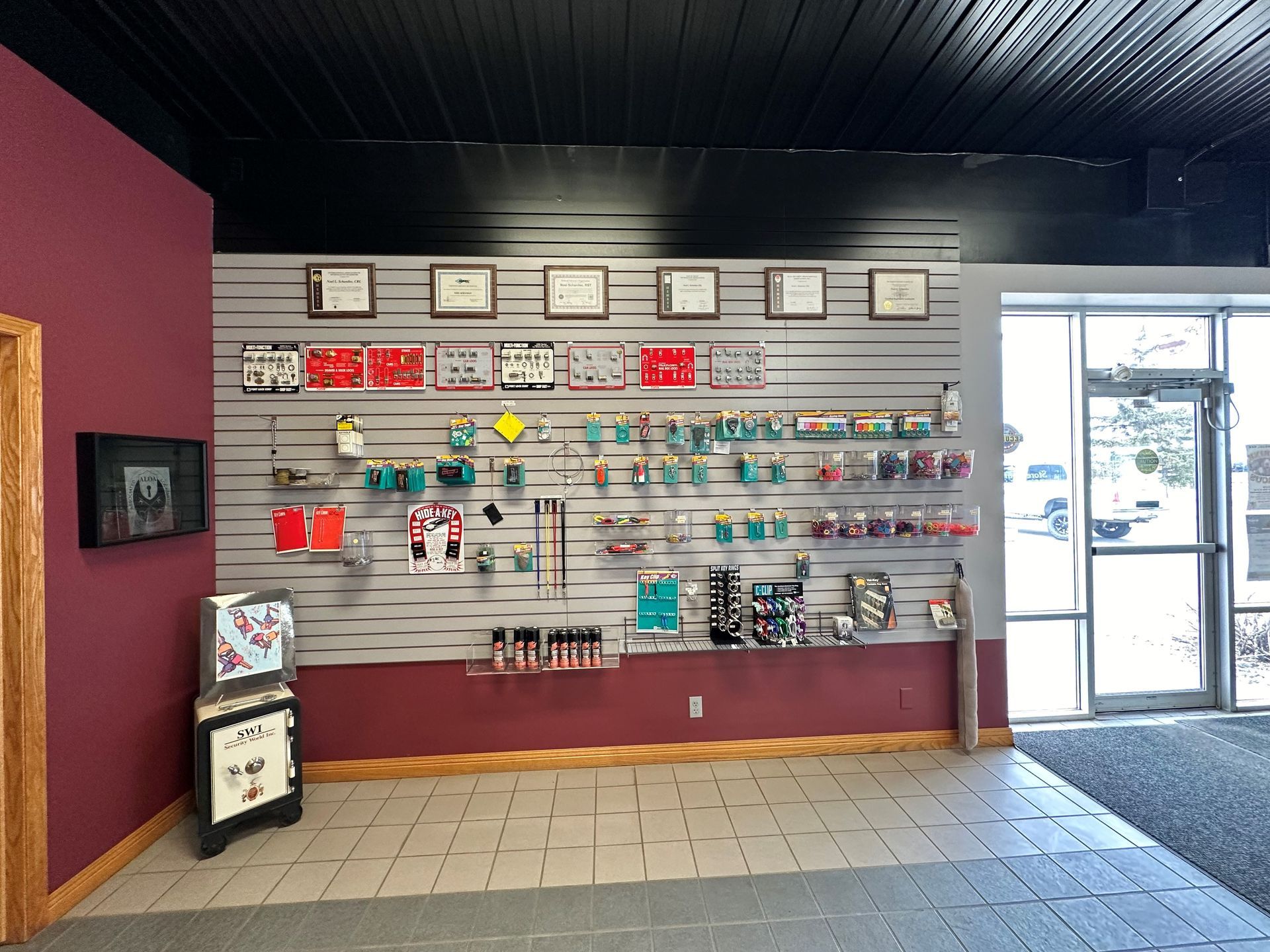 A store with a lot of items on the wall